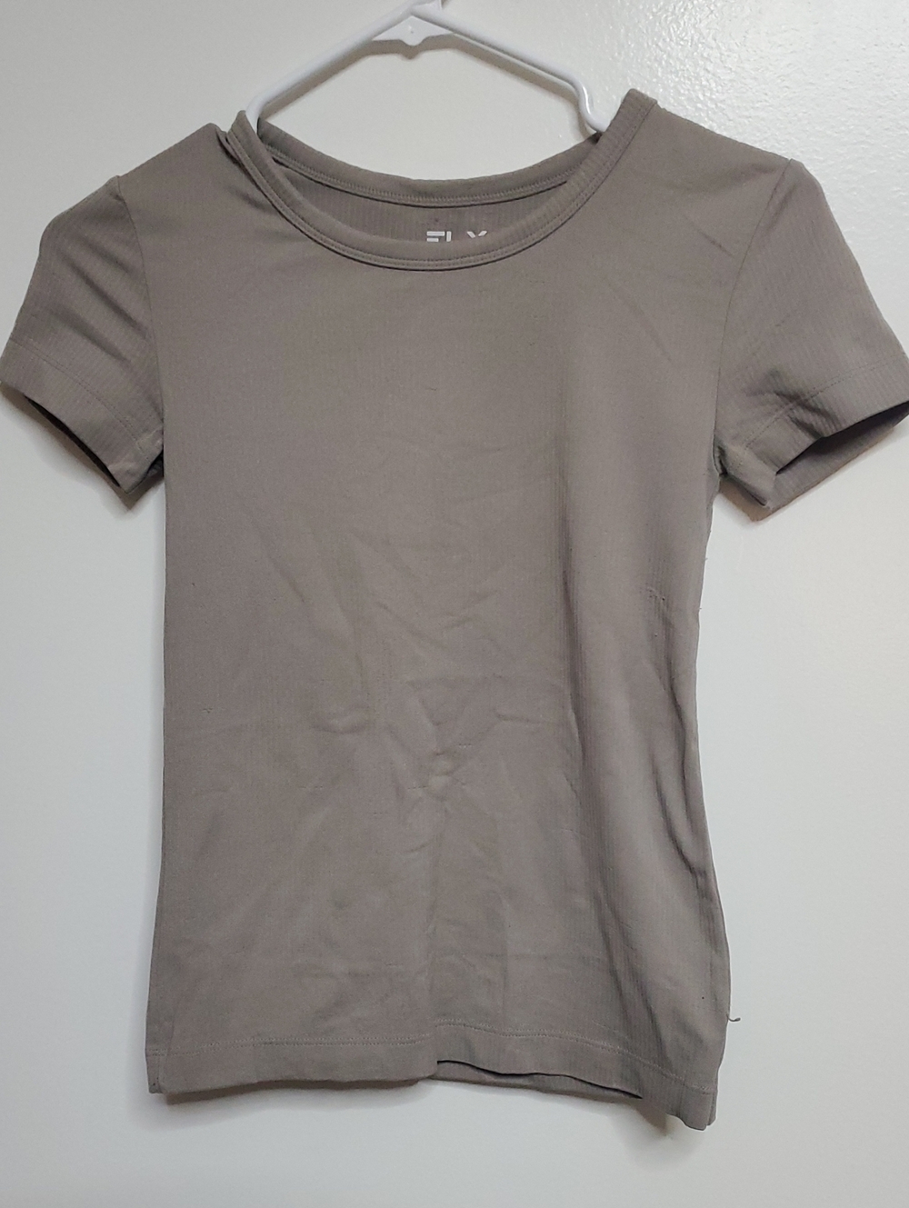 Women’s Short Sleeve Crewneck Tee - Taupe by FLX